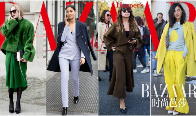 时尚圈的人儿都有个怎么也穿不丑的绝招，全身同色！