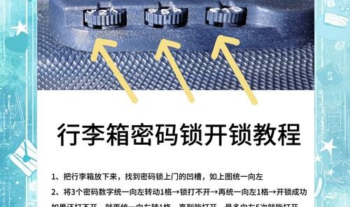 皮箱锁密码忘了怎么办,密码锁忘了怎么开？
