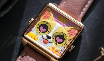 粉红 Wink 甜蜜发射 Happie Watch 小怪兽腕表七夕限量版粉红柯基 Candi 限时开售