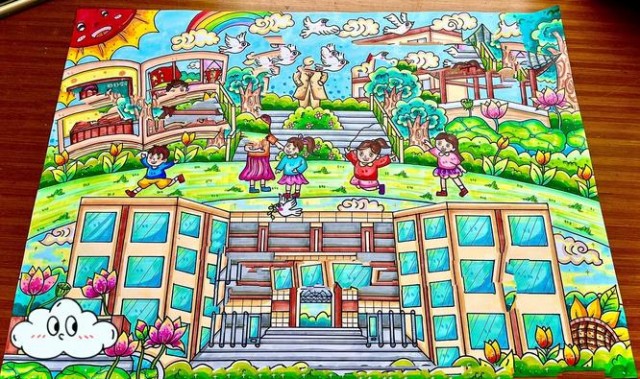 美，改变了学校的颜色