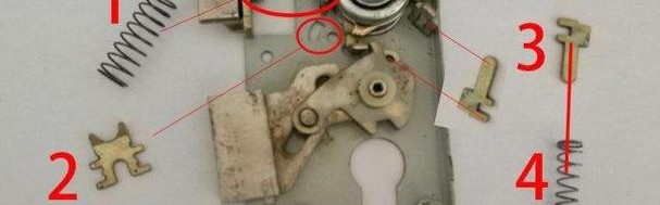 简单密码锁内部结构拆解图,防盗门锁锁芯拆卸流程如下