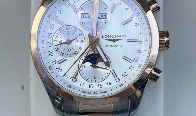 浪琴康柏系列自动机械表男表