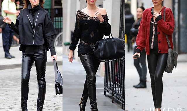 秋冬万年单品,想要大长腿你不能少了一条皮裤