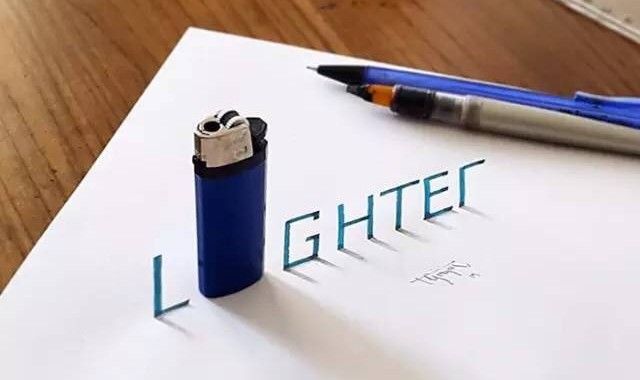 他写的字，竟然自带3D特效！