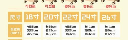 20寸拉杆箱千万别买,飞机专用拉杆箱尺寸公布最常见