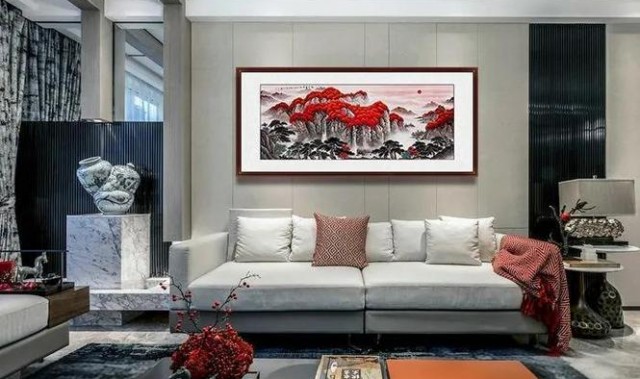 中式客厅装修效果图,中式装修客厅挂画注意事项有哪些?