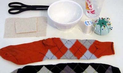 旧线袜改造成装饰花瓶