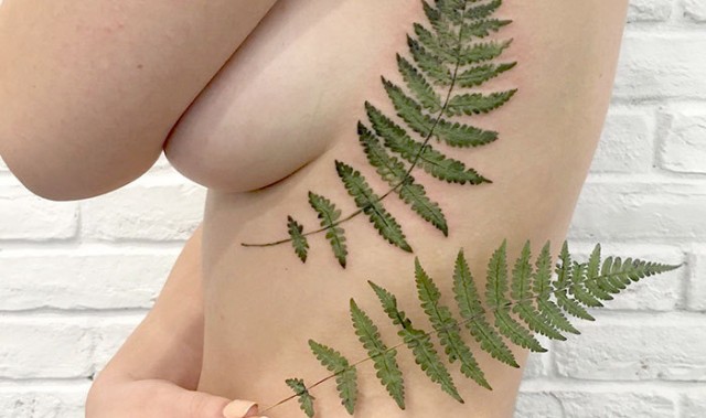 如果要一片叶子团的纹身，何不纹得和真的一样