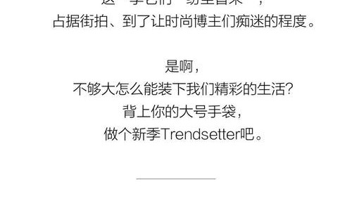 来一只装满时髦的大号手袋,做个新季Trendsetter吧 | Take a LOOK!