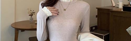 一件高领蕾丝内搭，解放沉闷的冬天！