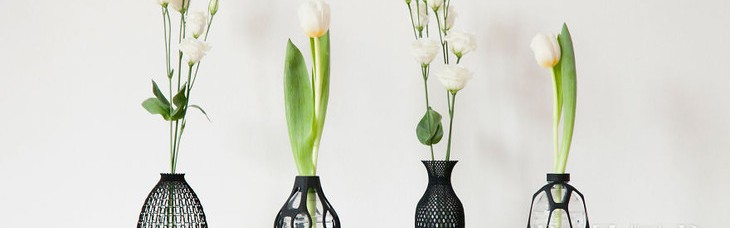 废物利用～3D打印出的花瓶，文艺气息十足～