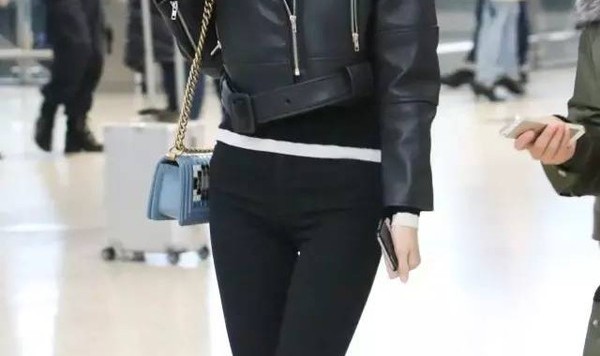 古力娜扎一件涂鸦皮衣就又酷又美！