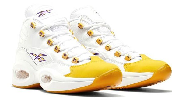 全新锐步Reebok Question Mid 「Yellow Toe」紫金配色球鞋发售