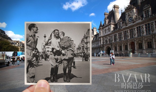 穿越时空的照片拼贴,古迹地标旧时更繁华