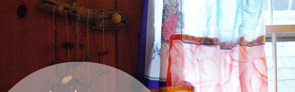 阳光穿透视线，DIY拼布窗帘