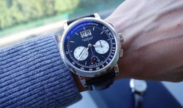 蓝色奇迹，简评朗格405.035铂金计时腕表