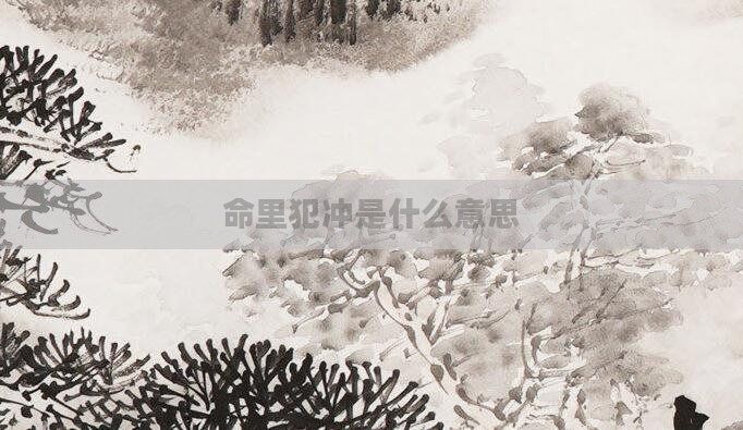 命里犯冲是什么意思
