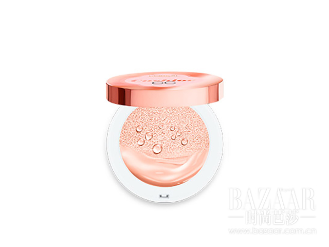 巴黎欧莱雅奇焕光采水光隔离轻垫霜 (亮桃粉色)