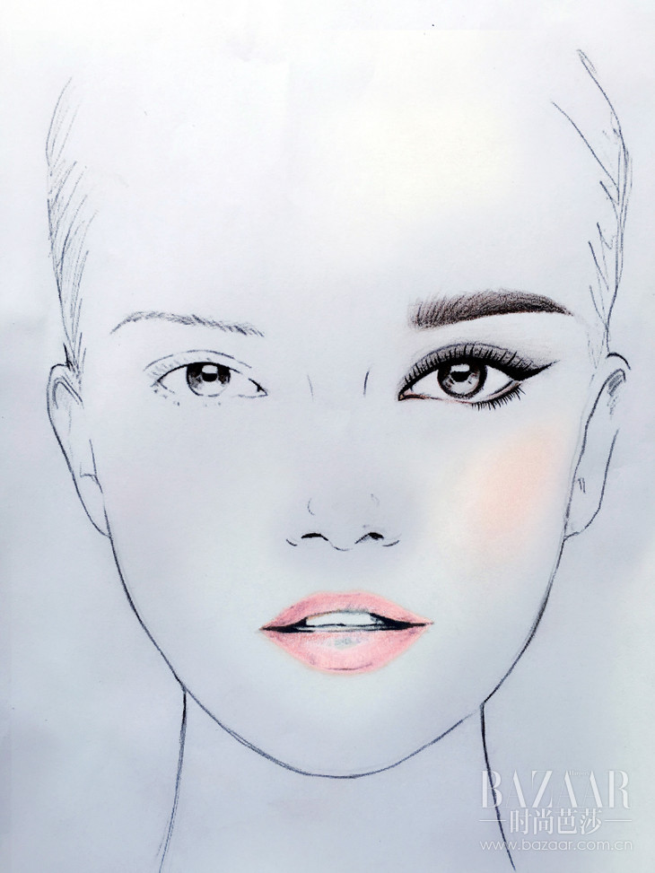 李宇春红毯妆容手稿