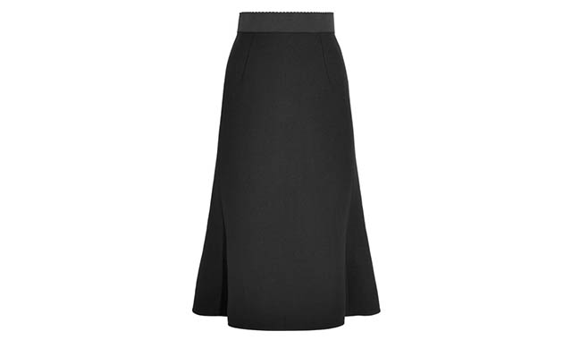羊毛绉纱中长半身裙Dolce & Gabbana,395 (约人民币8,898元）可购于net-a-porter