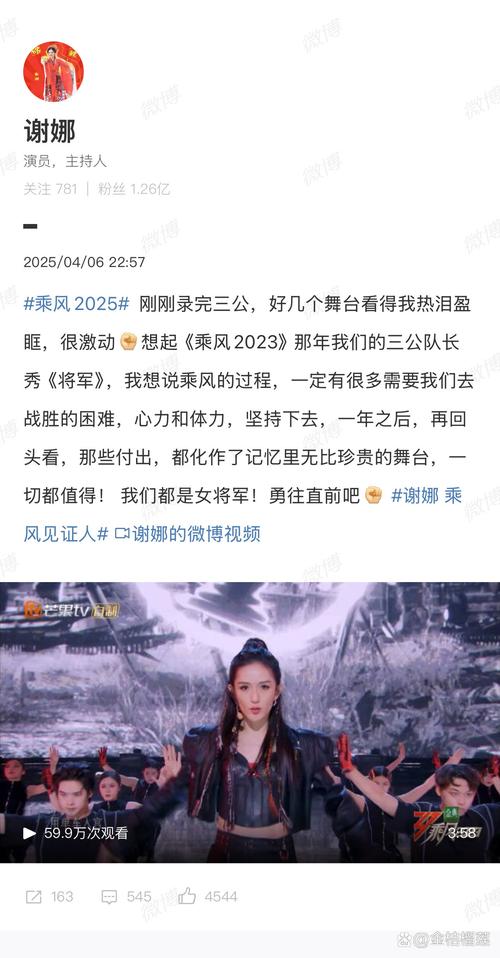 谢娜的眼泪,在场灯渐暗时纷落