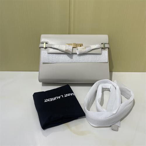 SAINT LAURENT圣罗兰全球首发曼哈顿白色肩挎包