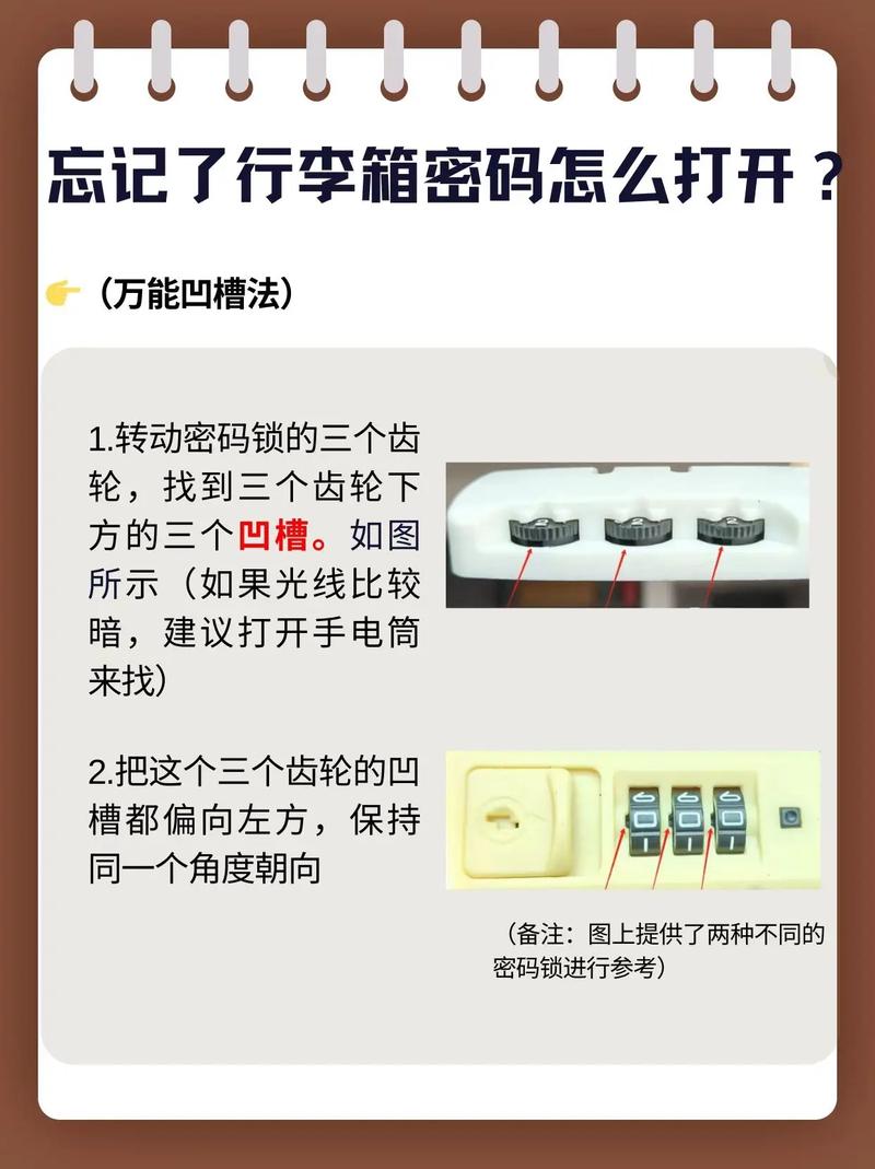 如何打开密码锁头,忘了密码行李箱三位数滚轮密码锁可拆下重置