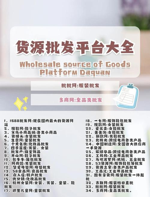 批发平台都有什么平台,服装批发网站有哪些?
