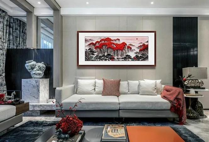 中式客厅装修效果图,中式装修客厅挂画注意事项有哪些？
