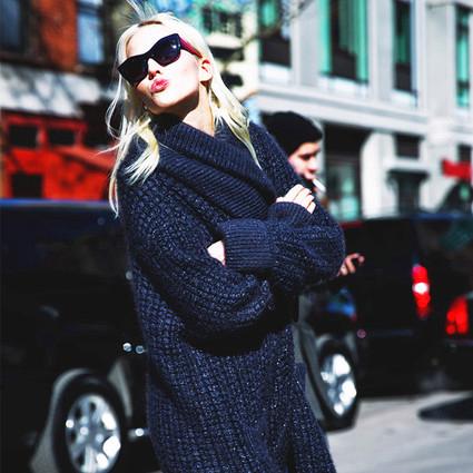 针织开衫够大够厚才时髦,穿上了整个冬季都不想脱下来!